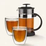 Szklanki termiczne 300 ml 2 szt i dzbanek z zaparzaczem 800 ml