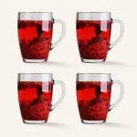 Kubki szklane 365 ml Lava 4 szt.