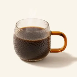 Kubek szklany 330 ml Jack z bursztynowym uchem