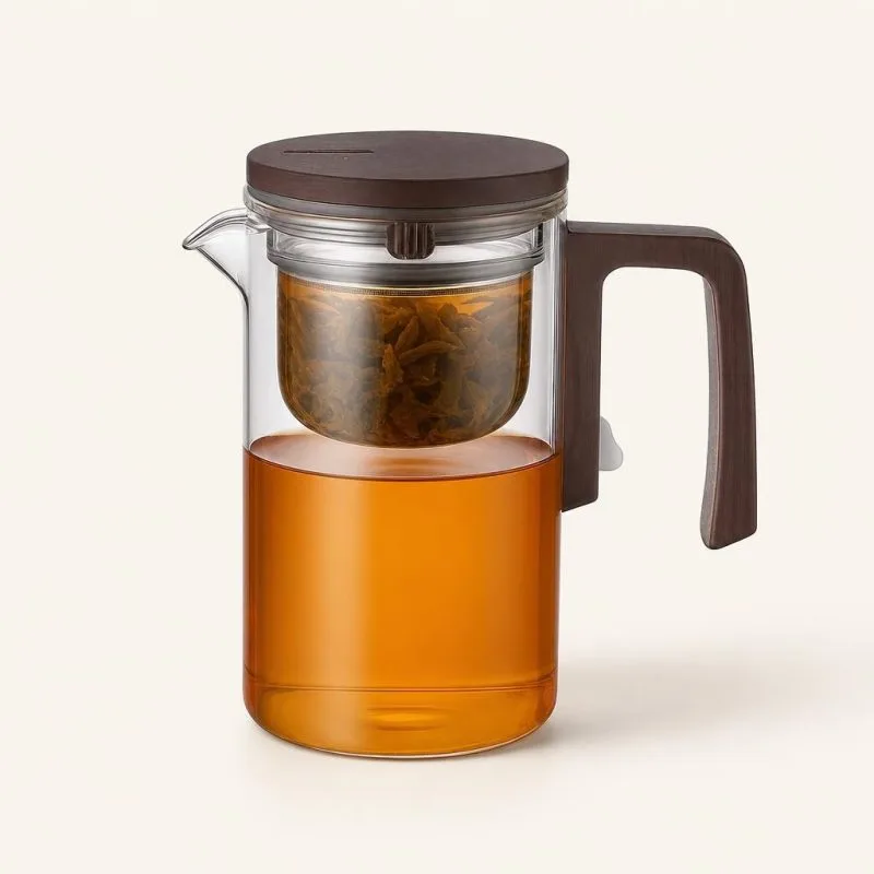 Dzbanek szklany z drewnem 750 ml